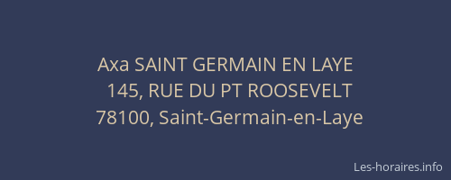 Axa SAINT GERMAIN EN LAYE