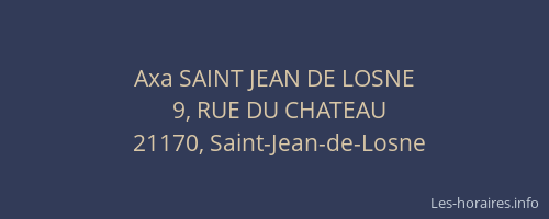 Axa SAINT JEAN DE LOSNE