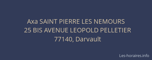 Axa SAINT PIERRE LES NEMOURS
