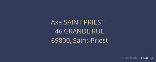 Axa SAINT PRIEST