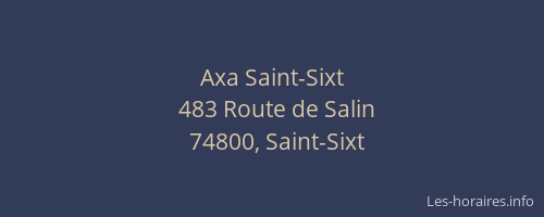 Axa Saint-Sixt