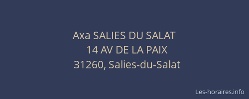 Axa SALIES DU SALAT