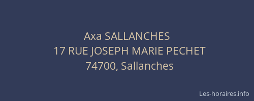 Axa SALLANCHES