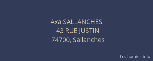 Axa SALLANCHES