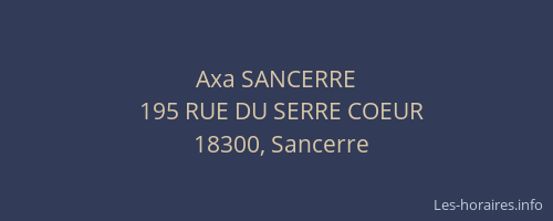 Axa SANCERRE