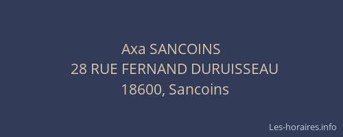 Axa SANCOINS