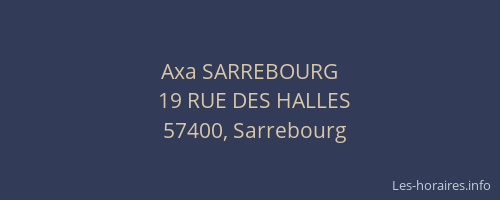 Axa SARREBOURG