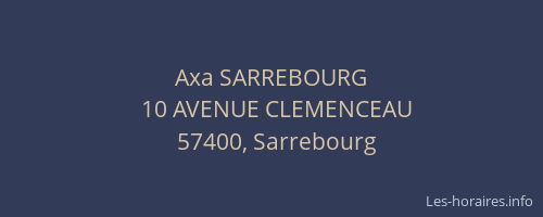 Axa SARREBOURG