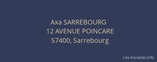 Axa SARREBOURG