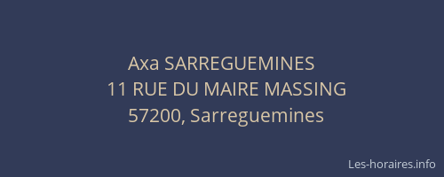 Axa SARREGUEMINES