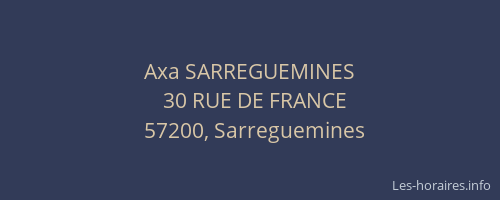 Axa SARREGUEMINES