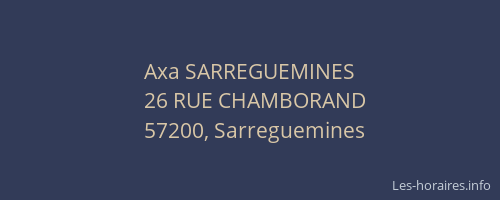 Axa SARREGUEMINES