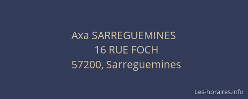 Axa SARREGUEMINES