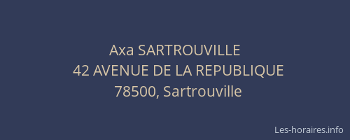 Axa SARTROUVILLE