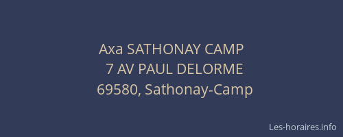 Axa SATHONAY CAMP