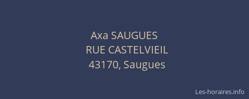 Axa SAUGUES