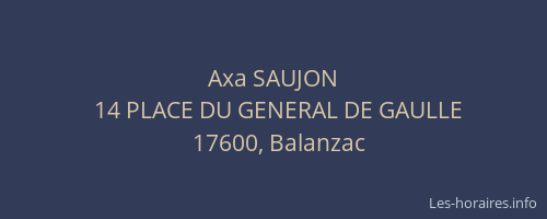 Axa SAUJON
