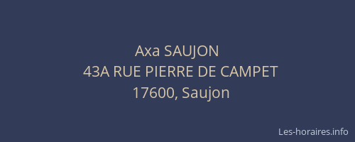Axa SAUJON