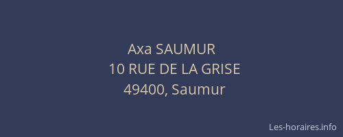 Axa SAUMUR