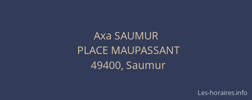 Axa SAUMUR