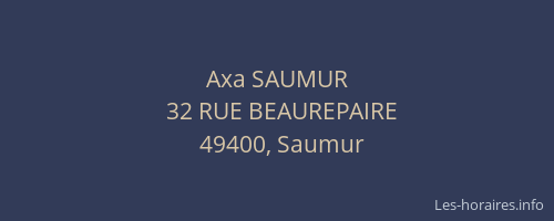 Axa SAUMUR