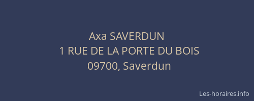 Axa SAVERDUN
