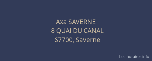 Axa SAVERNE