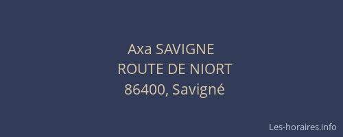 Axa SAVIGNE