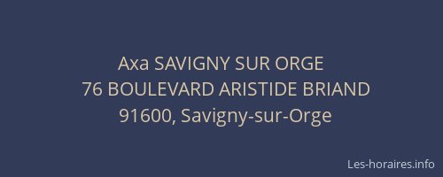 Axa SAVIGNY SUR ORGE