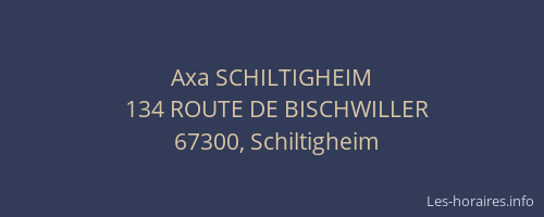 Axa SCHILTIGHEIM