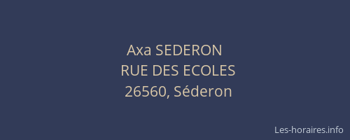 Axa SEDERON