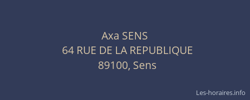 Axa SENS