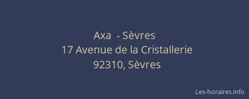 Axa  - Sèvres