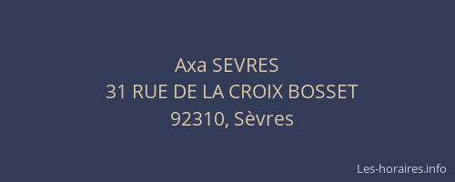 Axa SEVRES