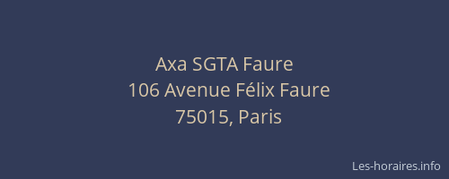 Axa SGTA Faure