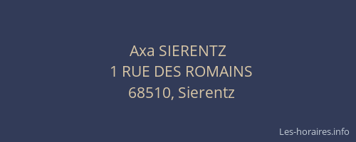Axa SIERENTZ
