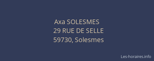 Axa SOLESMES