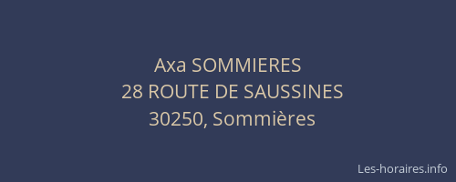 Axa SOMMIERES
