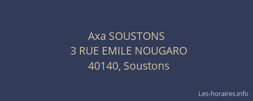 Axa SOUSTONS