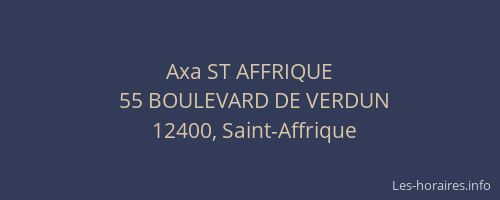 Axa ST AFFRIQUE