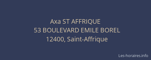 Axa ST AFFRIQUE