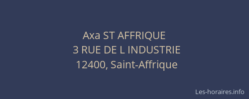 Axa ST AFFRIQUE