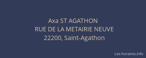 Axa ST AGATHON