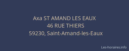 Axa ST AMAND LES EAUX