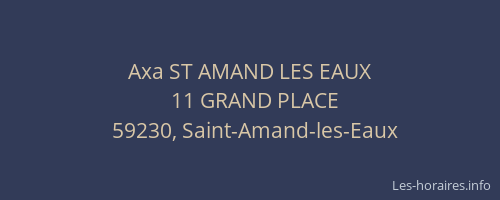 Axa ST AMAND LES EAUX