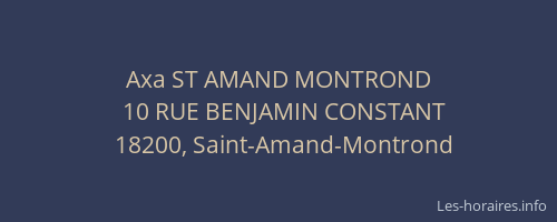Axa ST AMAND MONTROND