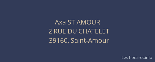 Axa ST AMOUR
