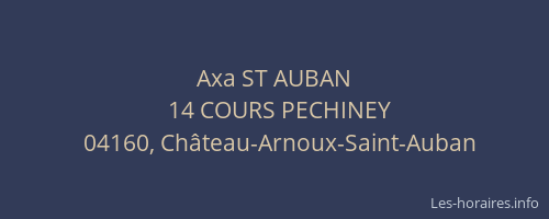 Axa ST AUBAN
