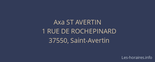Axa ST AVERTIN