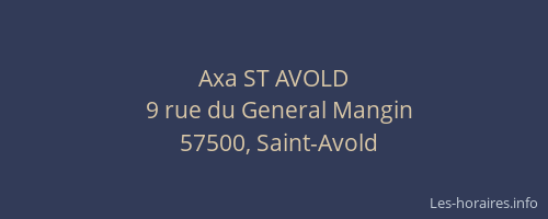 Axa ST AVOLD